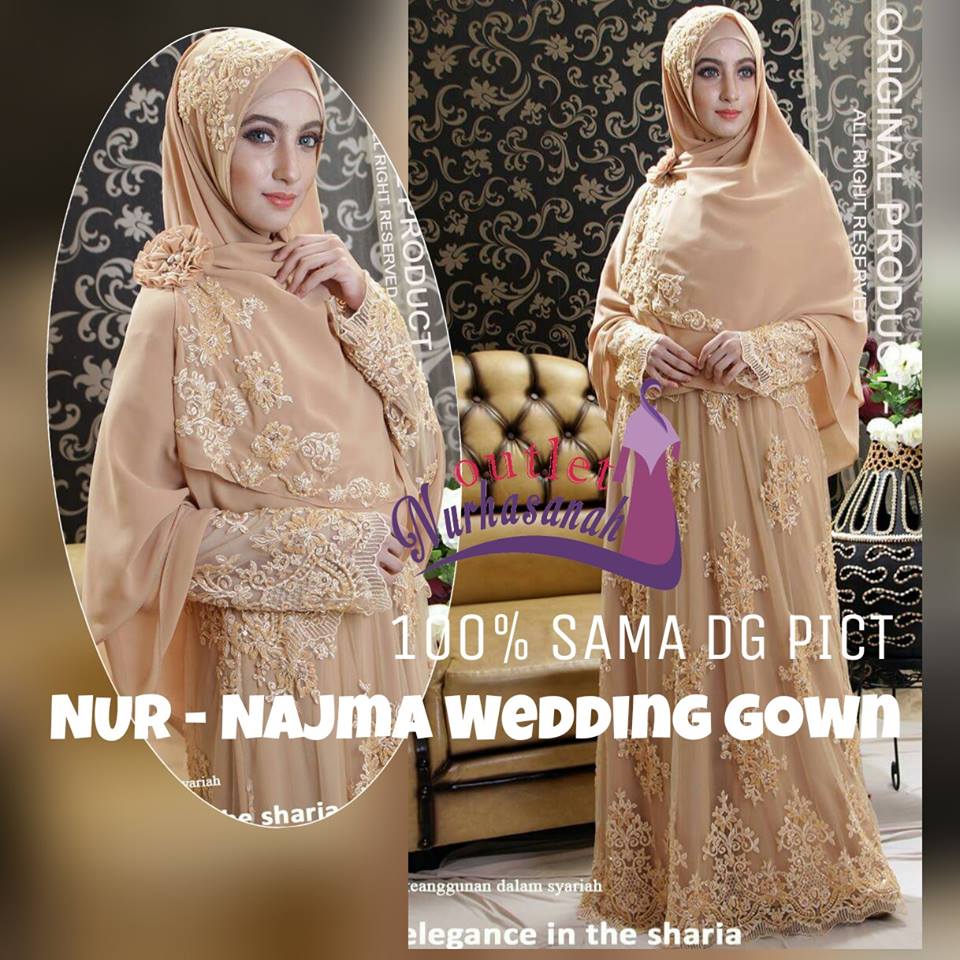  Baju  Nikah  Syar  i Najma Wedding Gown by Nines Widosari 